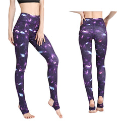 Cloud Hide Yoga Pants Women High Waist Trainer Sports Leggings Long Tights Floral Push Up Running Trouser Workout Tummy Control