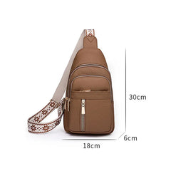 New Chest Bags for Women PU Leather Shoulder Bags Fashion Ladies Crossbody Casual All Match Messenger Purse Outdoor Daily Pack