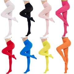 Women's Run Resistant Control Top High Elastic Soft Opaque Pantyhose Tights