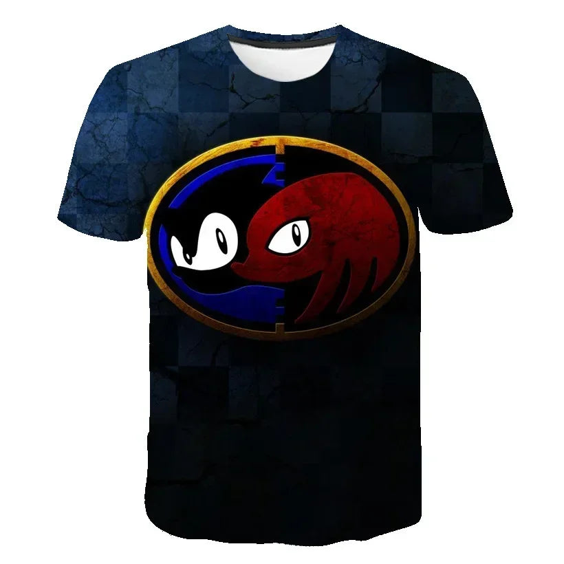 T-shirtChildren's Clothes Sonic 3D for Kids Boys and Girls Cartoon Printing Animation Cosplay Clothing Accessories