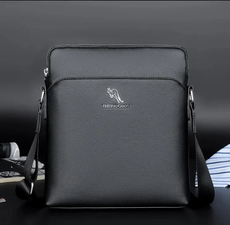 YUESKANGAROO 2024 Luxury Brand Men Bag Leather Crossbody For Messenger s Casual Male Shoulder Business Handbag