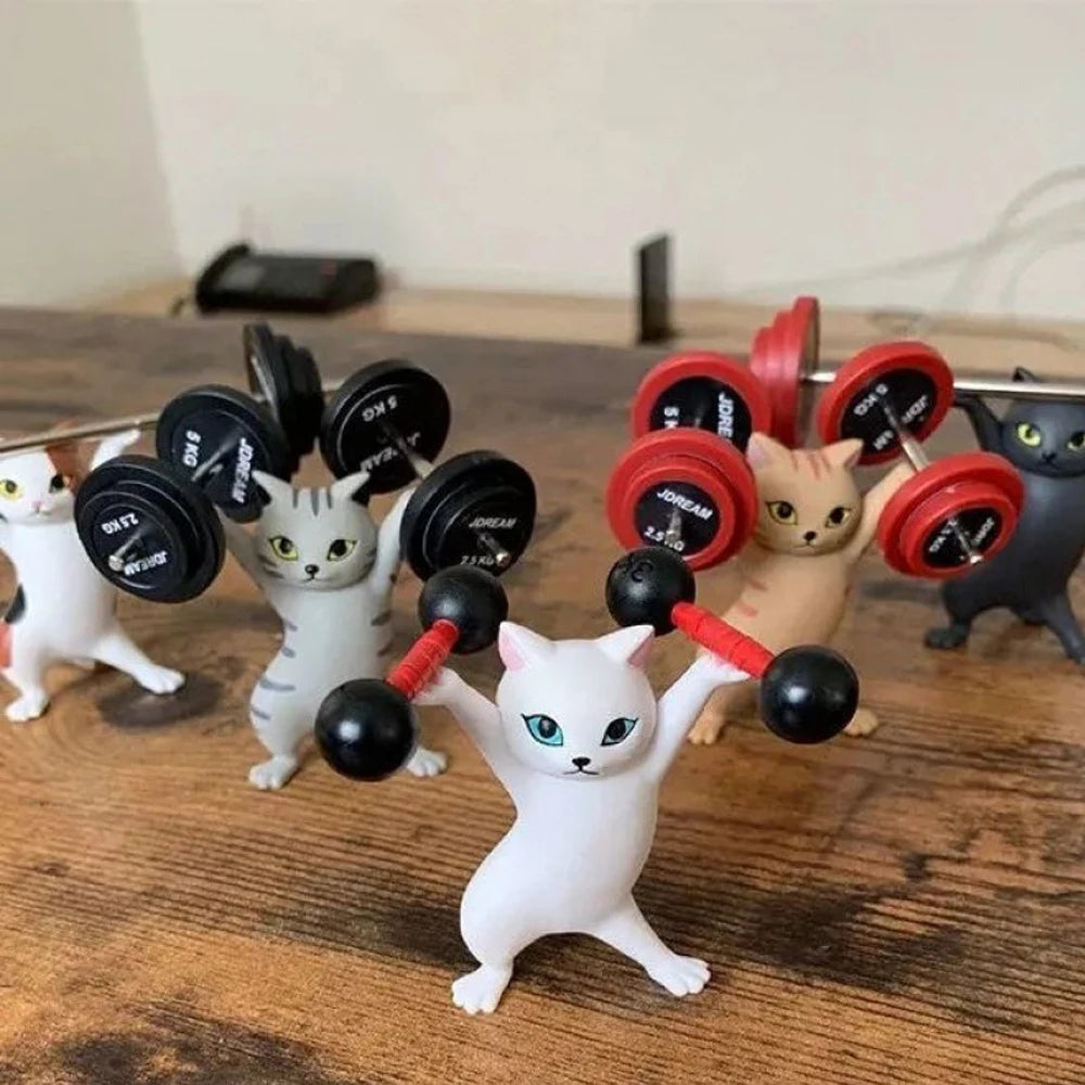 1/5Pc Kawaii Cats Pen Holder Funny Cat Doll Ornaments Plastic Crafts Earphone Support