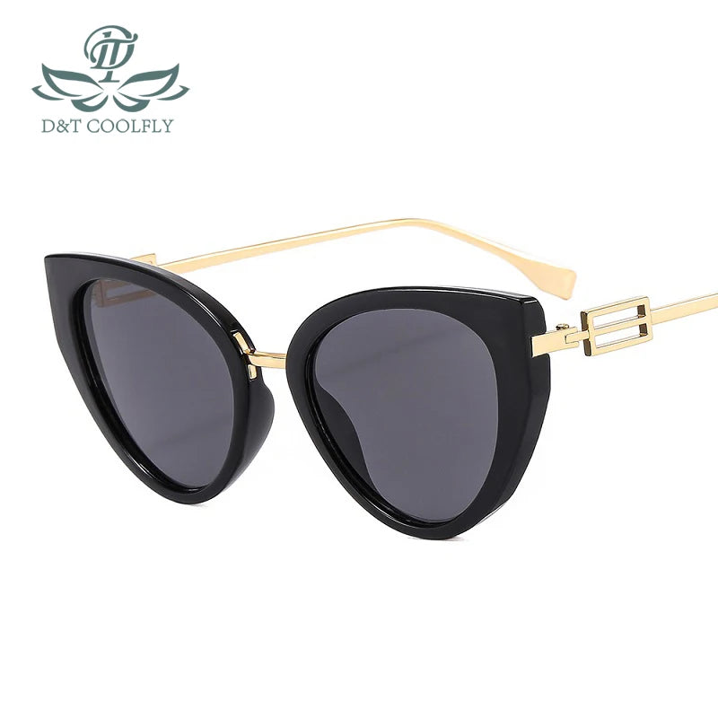 Fashion Cat Eye Sunglasses Women Men Metal Frame Sun Glasses