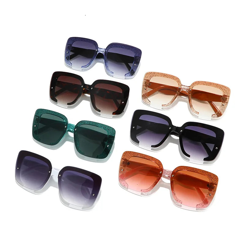 Fashion Wrap Sunglasses Women Men Cat Eye Gradients Lens