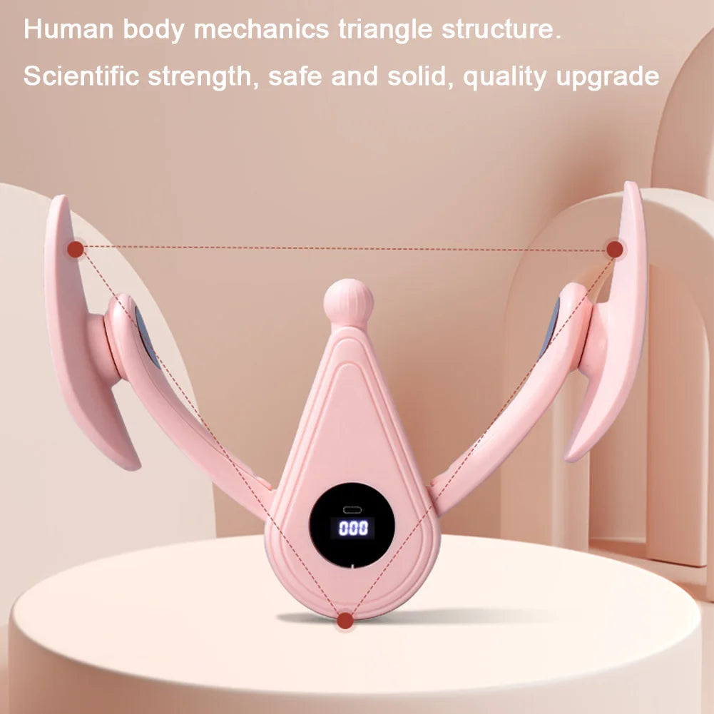 Digital Counter Hip Trainer Pelvic Floor Trainer Trimmer Inner Thigh Pelvic Floor Strengthening Device Rechargeable Leg Trainer