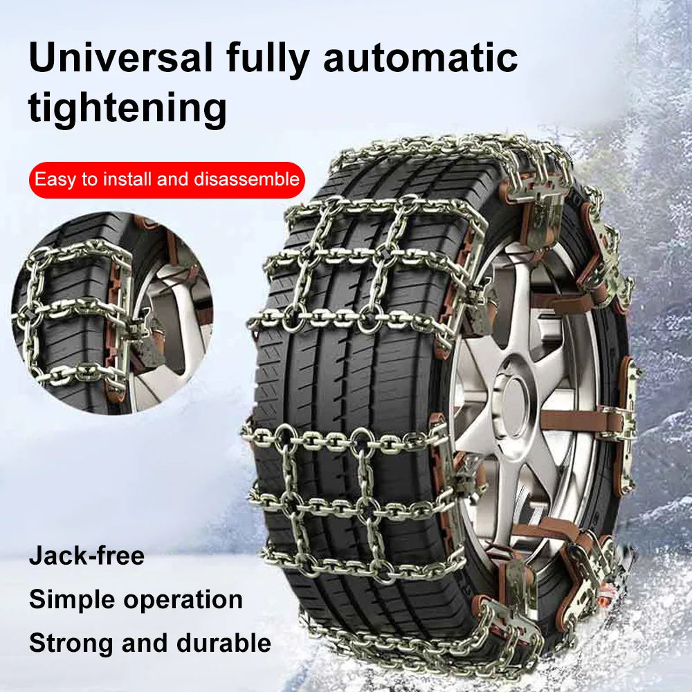Car Tire Snow Chains Outdoor Driving Safety Chains Rainy Snow Days Mud Road Vehicle Anti-skid Chain Supplies