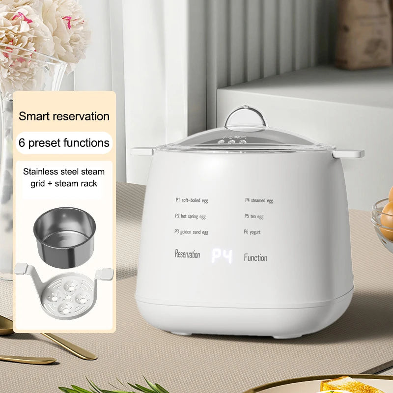 Household Multifunctional Breakfast Machine 6 Modes Automatic Power-off Egg Boiler Egg Steamer