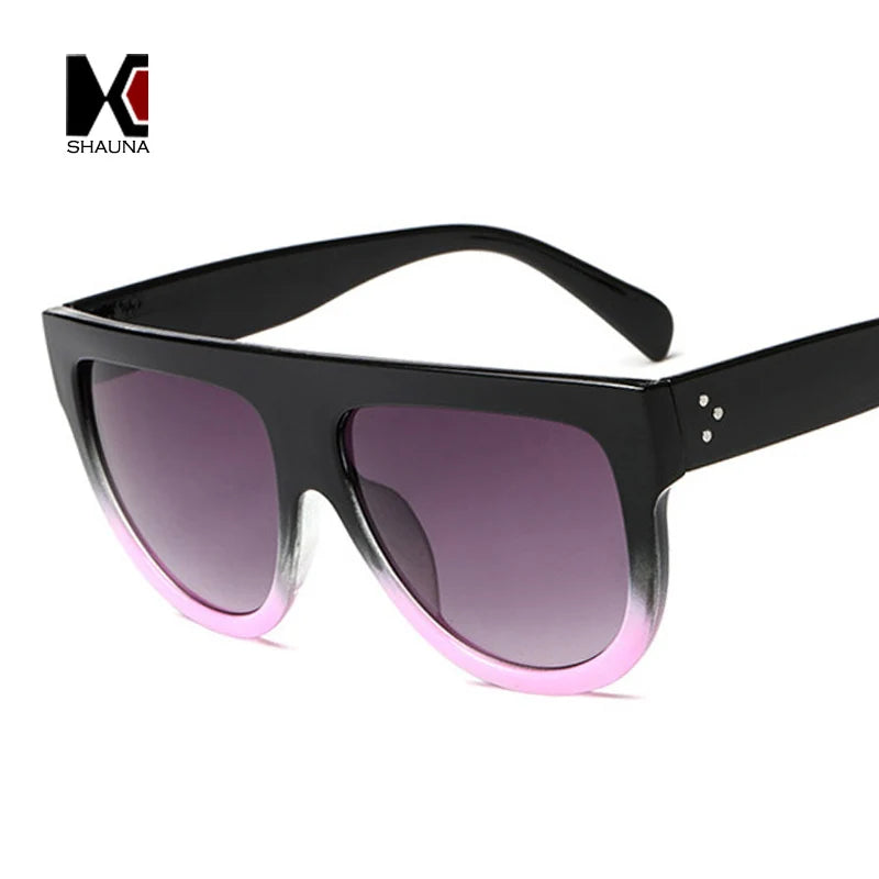 Women Large Gradient Frame Sunglasses Classic Men Clear Lens Sunglasses