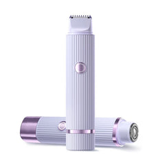 Two in one women's electric shaver - suitable for eyebrows, face, legs, and armpits, portable wet and dry hair remover