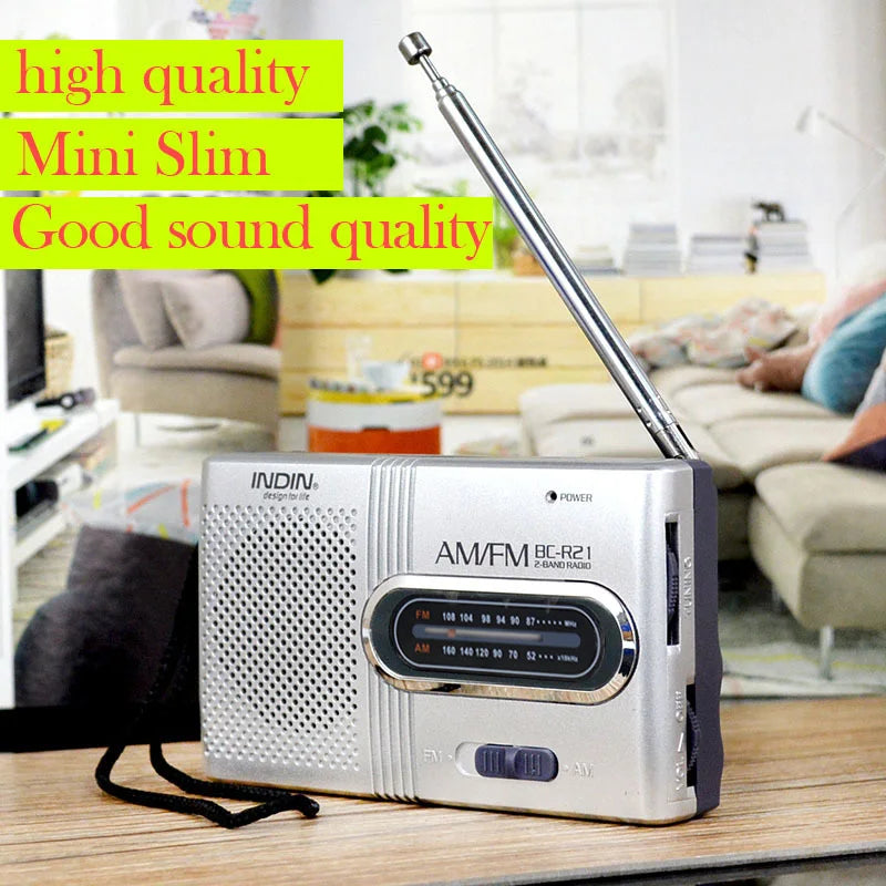 New Portable Elderly Pocket Mini Radio Built-in Speaker