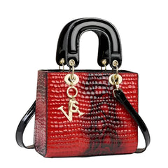 New Designer Crocodile Leather Women Shoulder Bag