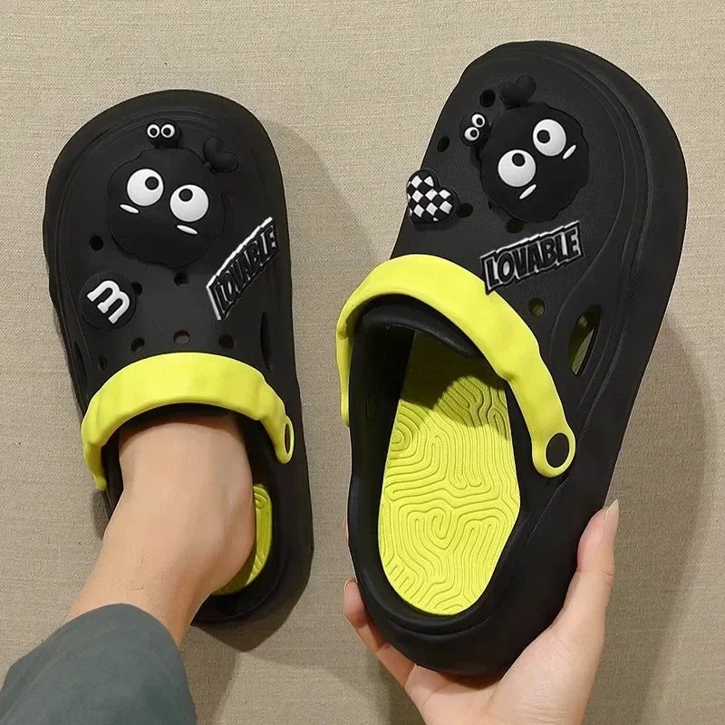 Men Garden Shoes Slip-on Slides Comfortable  Outdoor Sandals Lightweight Beach Slippers Platform Sandals