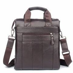 Genuine Leather Tote Handbag Messenger Briefcase Bag for Men