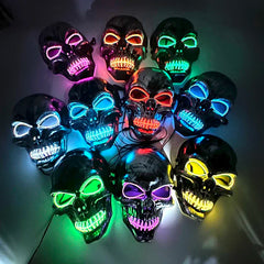 Horror Party Mask with Glow-in-the-Dark Feature Perfect Spooky Night Disguise or Purge Mask