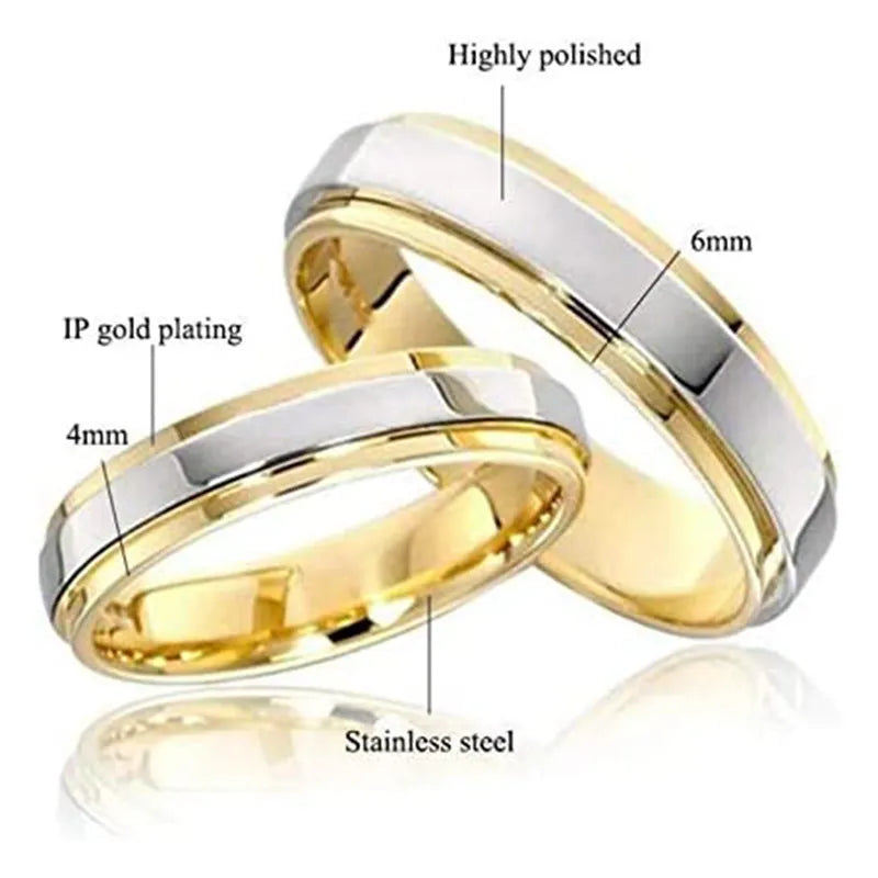 Luxury Design Couple Ring Wedding Engagement Rings for Women Men Promise Ring Romantic Valentines Day Gift Jewelry Anillos Mujer