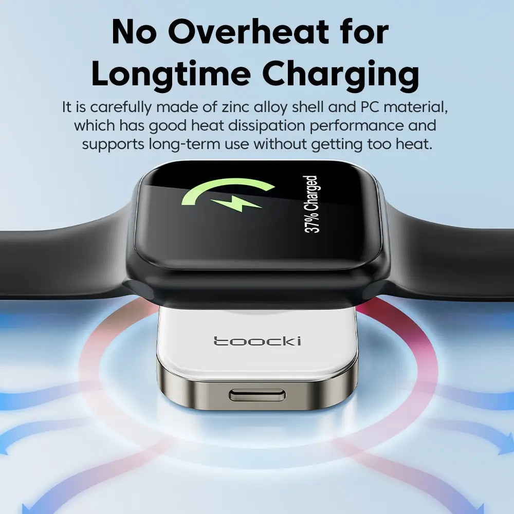 Toocki Portable Wireless Charger For Apple Watch 7 SE Magnetic USB Charger For IWatch Series 7 SE 6 5 4 Charging Station