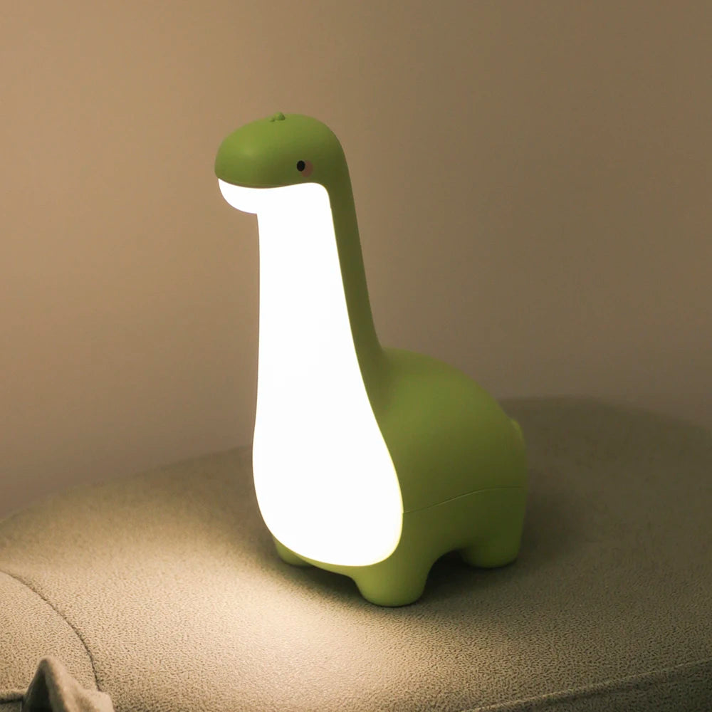 Dinosaur Night Light Cute Children's Night Light Eye Protection Bedside Timing Lamp