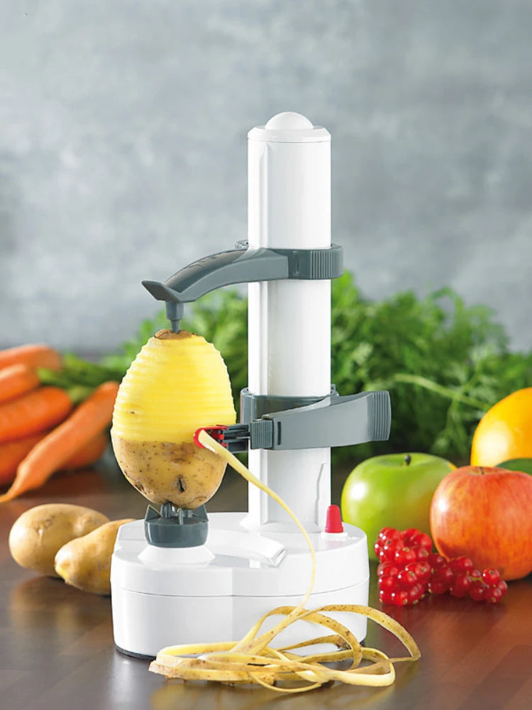 Electric Spiral Apple Peeler Cutter Slicer Fruit Potato Peeling Automatic Battery Operated Machine