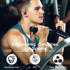 True Wireless Bluetooth 5.3 Headphones Sports Earphones TWS Waterproof Headset