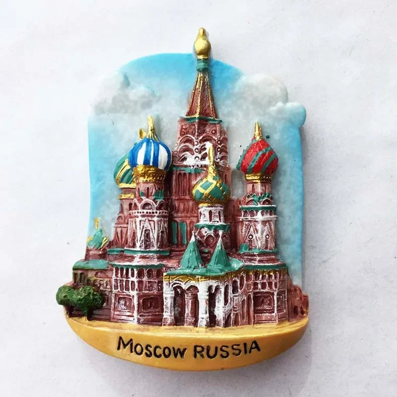 Russia Travelling Fridge Magnets Moscow Tourist Souvenirs Fridge Stickers Home Decor