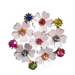 Kymyad Fashion Brooches for Women Crystal Flower Women's Brooch