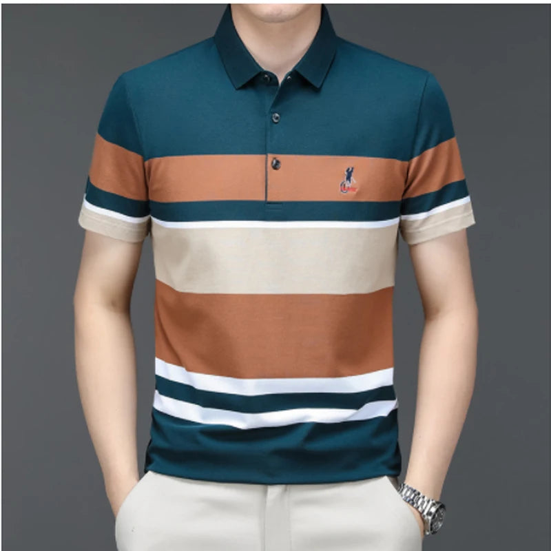 Summer New Men Polo Shirt High Quality brand cotton Short Sleeve men's polo shirt