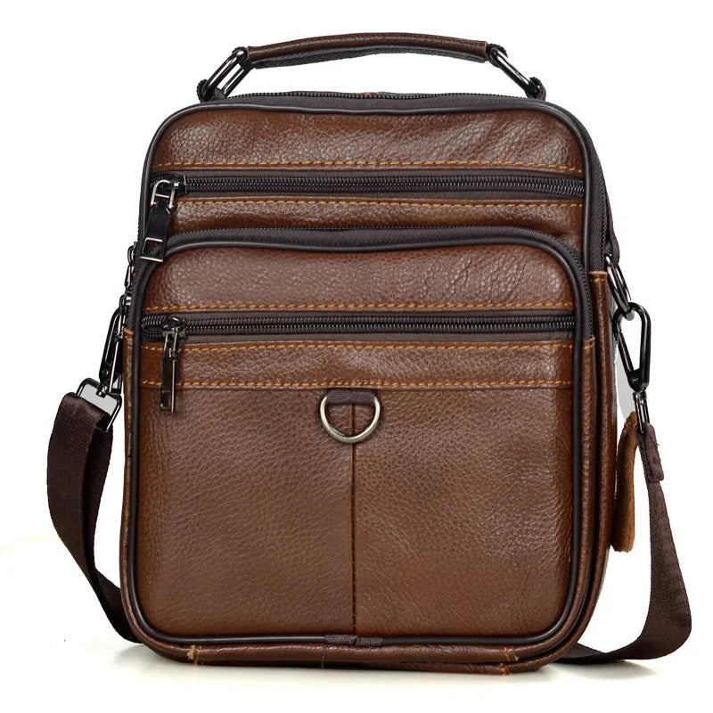 Men Genuine Leather Handbags Male High Quality Cowhide Leather Messenger Bags