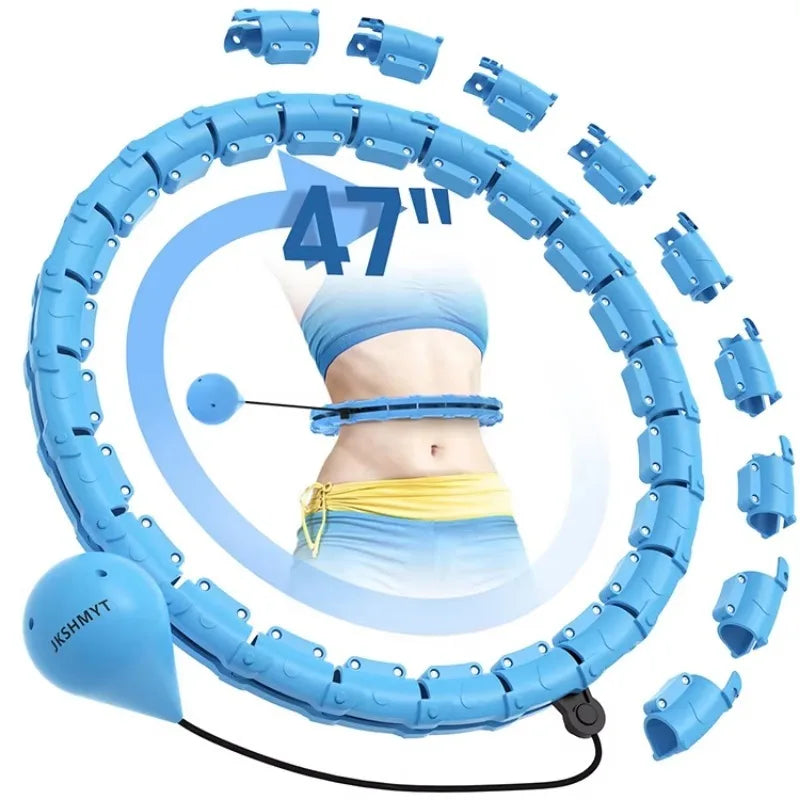 Hula Circle sport Exercise Hoop Weight Loss and Slimming Exercise Fat Burning Adjustable with Detachable Knots