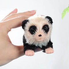 Simulation Silicone Mini Wild Animal Panda Baby Doll Toy Soft Lifelike Cute Reborn Panda Newborn Animal Model Kids Cognitive Toy