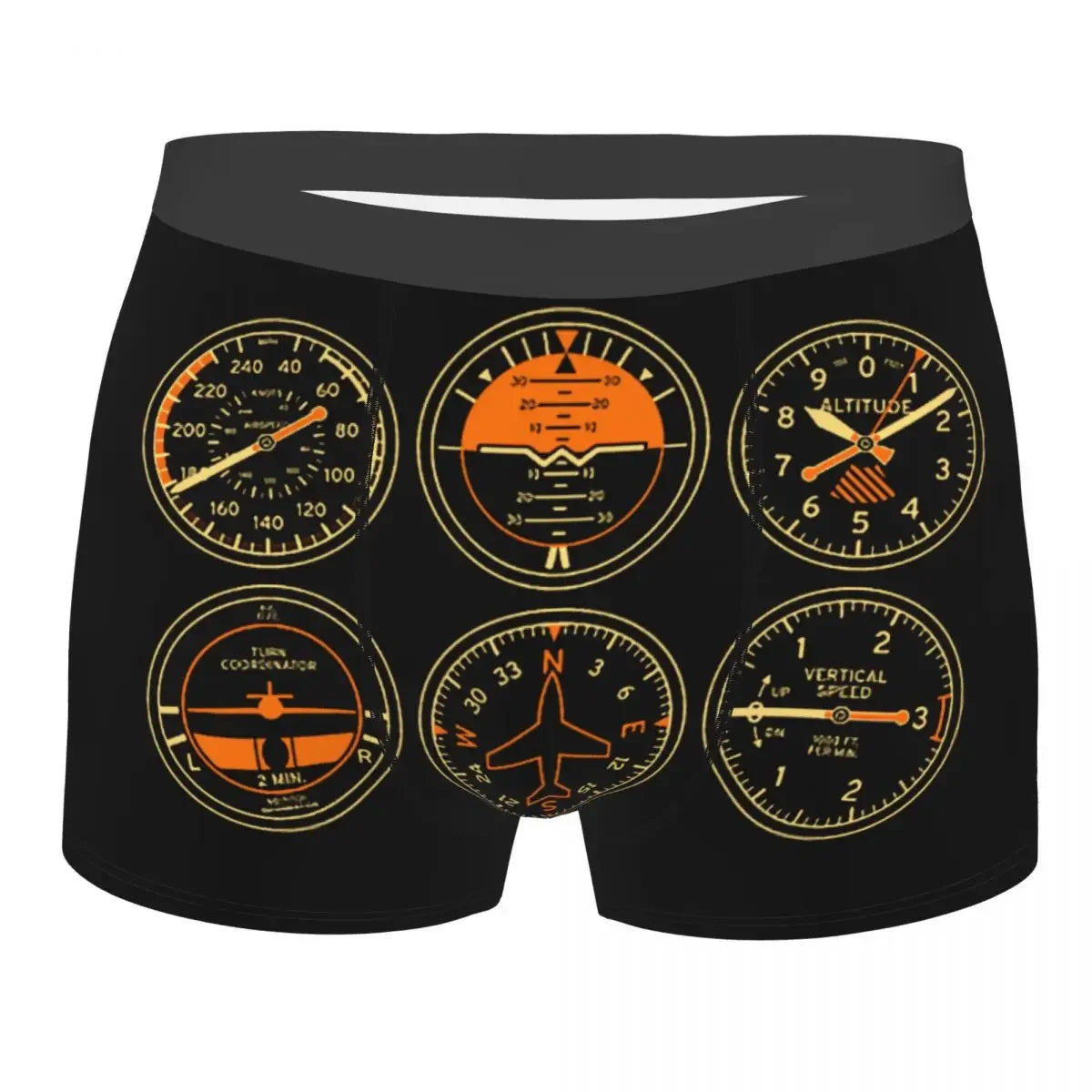 Airplane Flight Routes Captain Stripes Boxer Shorts  Aviation Aviator Pilot Underwear Panties Briefs Breathable Underpants