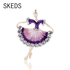 Women Brooch Elegant Women Crystal Metal Accessories