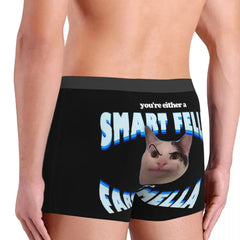 Men You're Either A Smart Fella Or A Fart Smella Boxer Briefs Shorts Panties