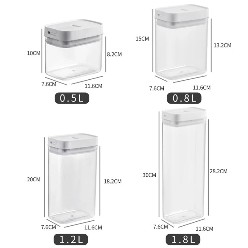 Pasta Storage Box Transparent Plastic Grain Seal Tank