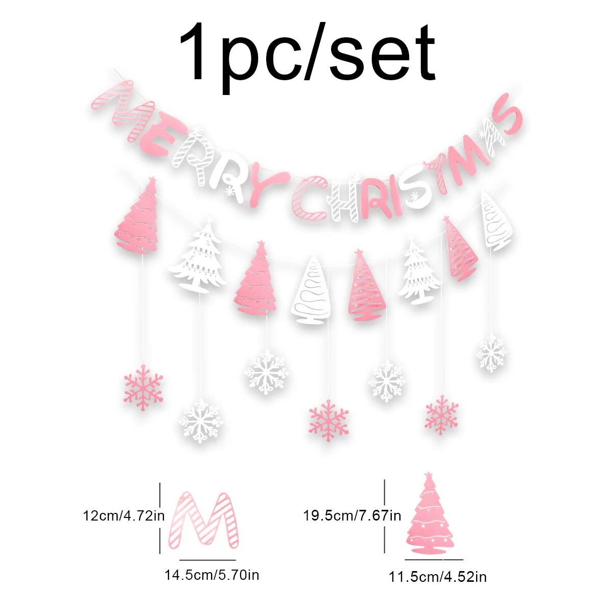 Christmas party background flag pendant cute three-dimensional felt decoration 1 set 1 piece.