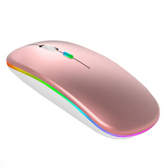 Bluetoooth 5.0 Wireless Mouse With USB Rechargeable RGB Light For Laptop Computer PC