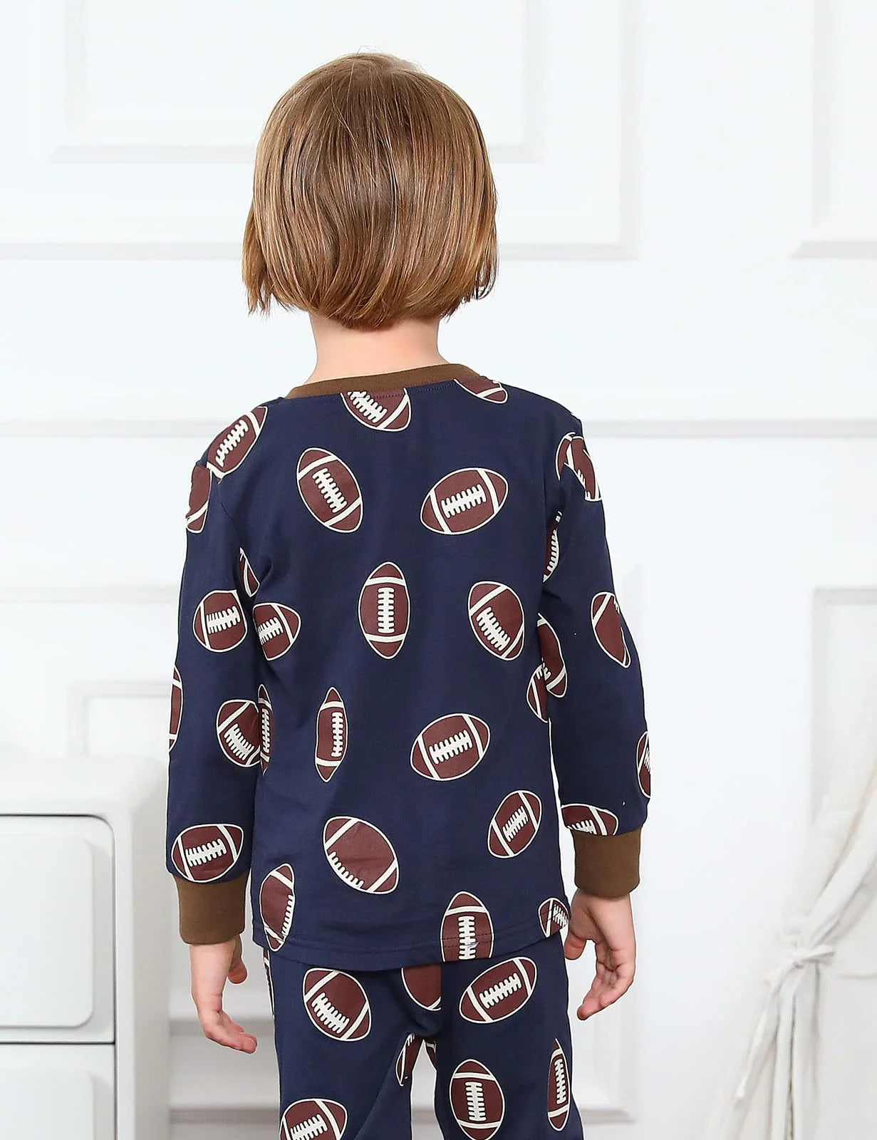 Kids Boys Football Pajamas Set Child Sport Theme Pajamas