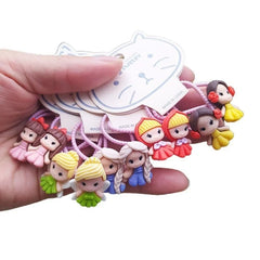 Cute Cartoon Princess Headwear Kids Elastic Hair Bands Children Hair Ties Ropes Girls Accessories Baby