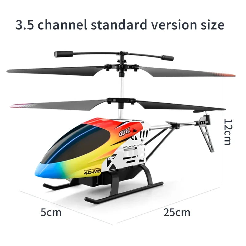 M5 Remote Control Helicopter Altitude Hold 3.5 Channel RC Helicopters with Gyro and LED Light Durable Airplane Drone