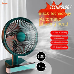 4000mAh Powerful Desktop Fan 180 °C Auto Rotation Mini Fan