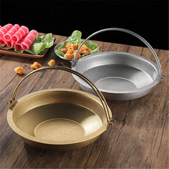 Retro Japanese-style Stainless Steel Pot Sukiyaki Cuisine Frying Pan Hanging Line Small Hot Pot Kitchen Cooking Utensils