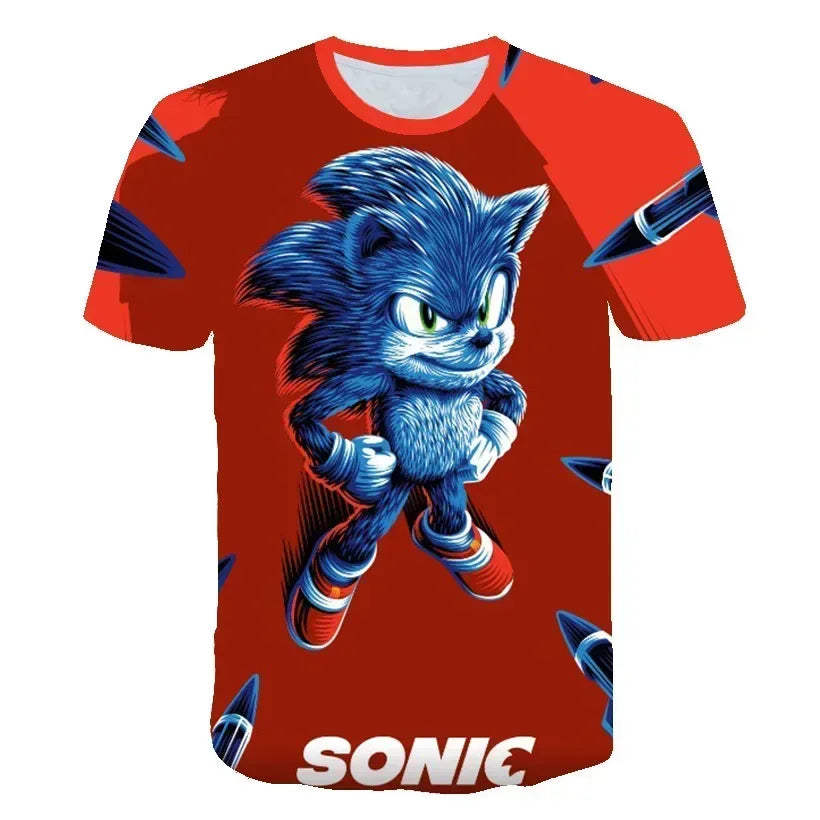 T-shirtChildren's Clothes Sonic 3D for Kids Boys and Girls Cartoon Printing Animation Cosplay Clothing Accessories