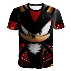 Sonic Tshirt Kids Clothing Boys Cartoon Game Super Sonic Boys Clothes children T-shirt Summer Clothes For Girls