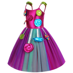 Fairy Angel Colorful Candy Princess Dress for Girls Halloween Kids