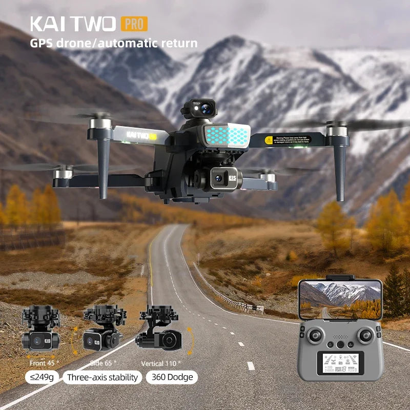 KAI TWO Pro GPS Drone 8K HD Camera 3-Axis Gimbal Professional Anti-Shake Photography