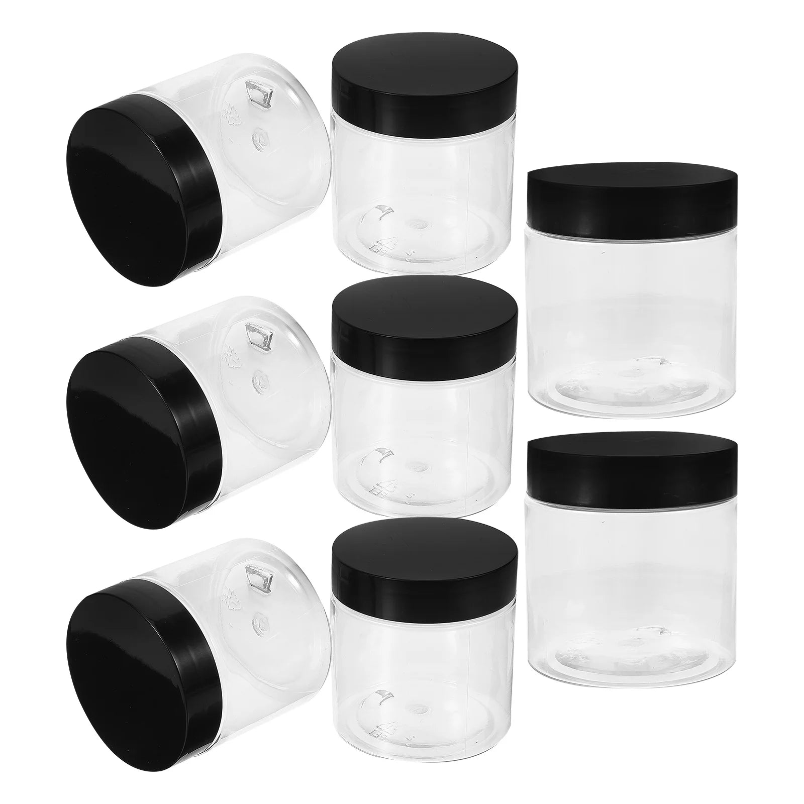 8 Pcs Transparent Plastic Tank Small Food Storage Containers Airtight Clear Jar Rice for Cover Dry The Pet