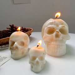 3D Skull Candle Silicone Mold Halloween DIY Handmade Epoxy Resin Mold Desktop Ornament