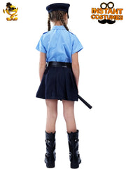 Gilrs Police Uniform Fantasia Cosplay Costume Child Halloween Party Dresses