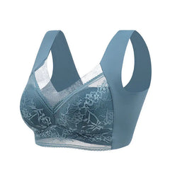 Women Large Bra Push Up Ice Silk Seamless upper Bralette Lace Wireless Summer Bras