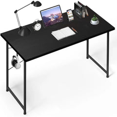 Small Space Writing Desk with Headphone Hooks Modern Simple Design, Suitable for Study, Home Office