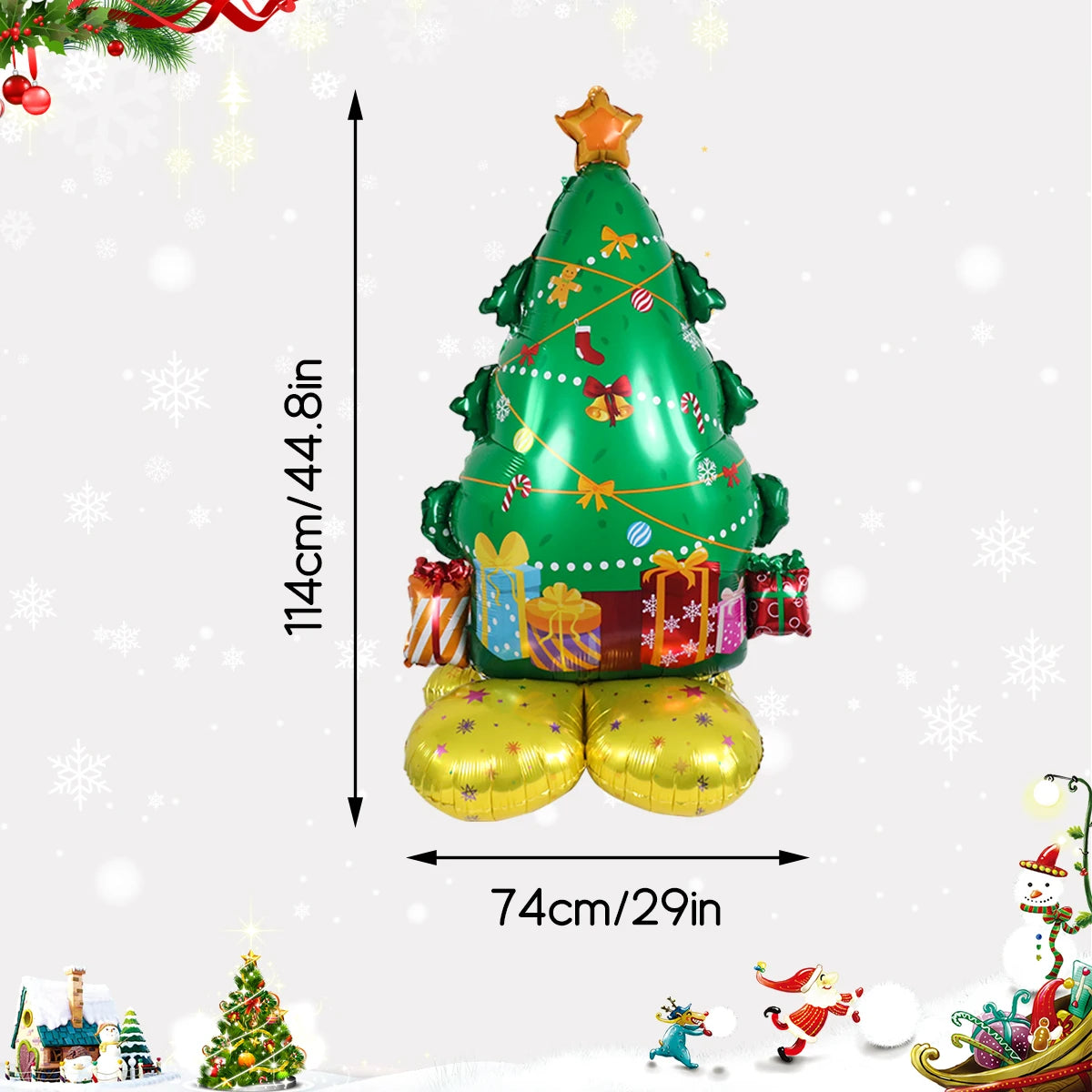 Large Christmas foil balloons, Santa Claus, snowman, Christmas tree balloon, suitable for Christmas party